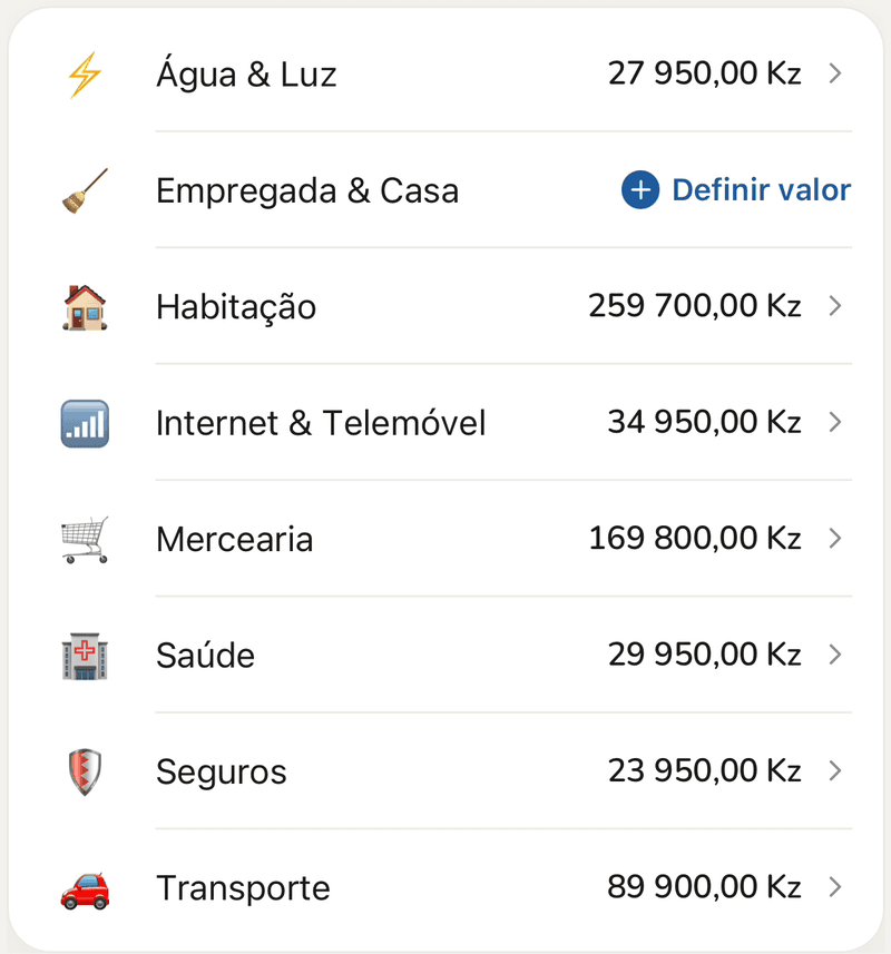 Contas do mês