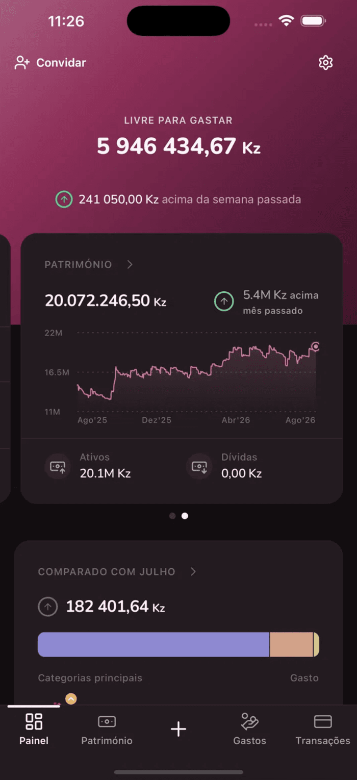Tema Rose (modo escuro)